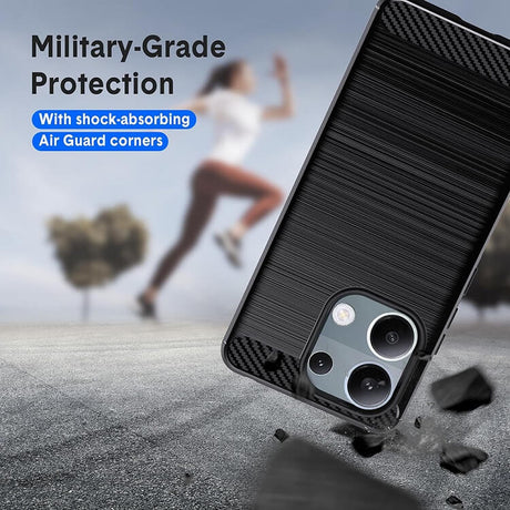 Противоударен Калъф за Xiaomi Redmi Note 13 Pro 4G, Tech-Protect Premium Carbon Case, Черен (2)
