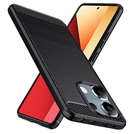 Противоударен Калъф за Xiaomi Redmi Note 13 Pro 4G, Tech-Protect Premium Carbon Case, Черен