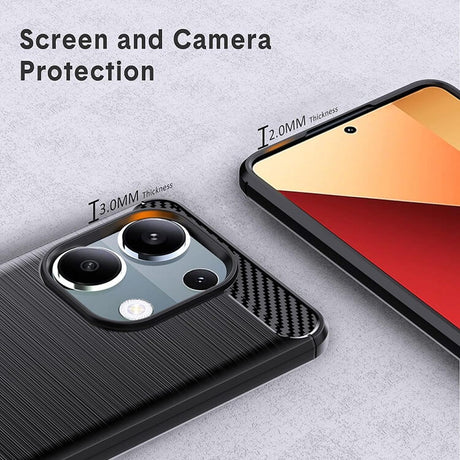 Противоударен Калъф за Xiaomi Redmi Note 13 Pro 4G, Tech-Protect Premium Carbon Case, Черен (4)