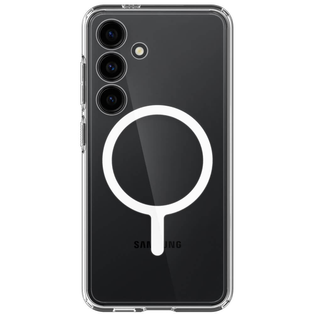 Magsafe Противоударен Калъф за Samsung S24, Spigen Ultra Hybrid Case, Бял (5)