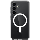 Magsafe Противоударен Калъф за Samsung S24, Spigen Ultra Hybrid Case, Бял (5)