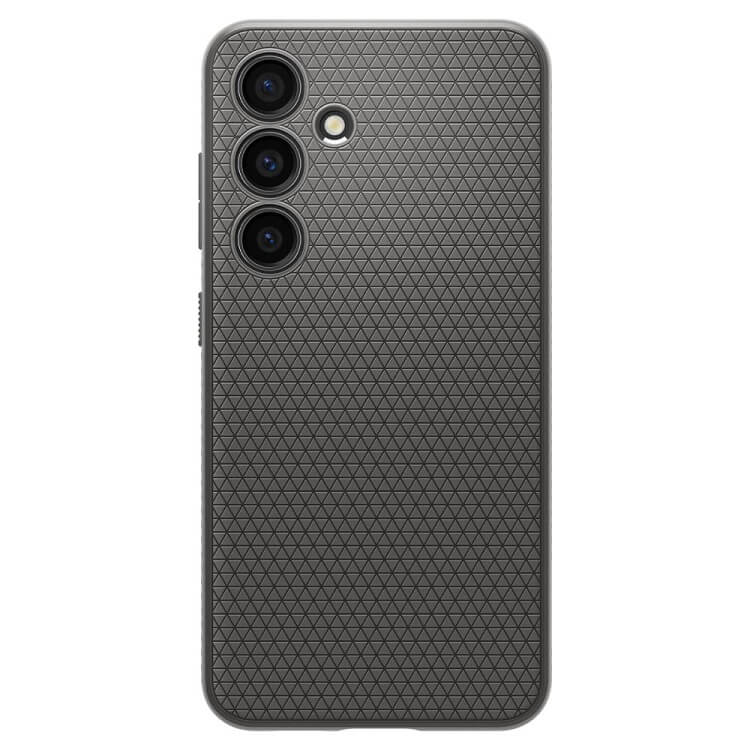Противоударен Силиконов Калъф за Samsung S24, Spigen Liquid Air Case, Сив (2)