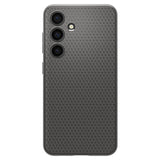 Противоударен Силиконов Калъф за Samsung S24, Spigen Liquid Air Case, Сив (2)