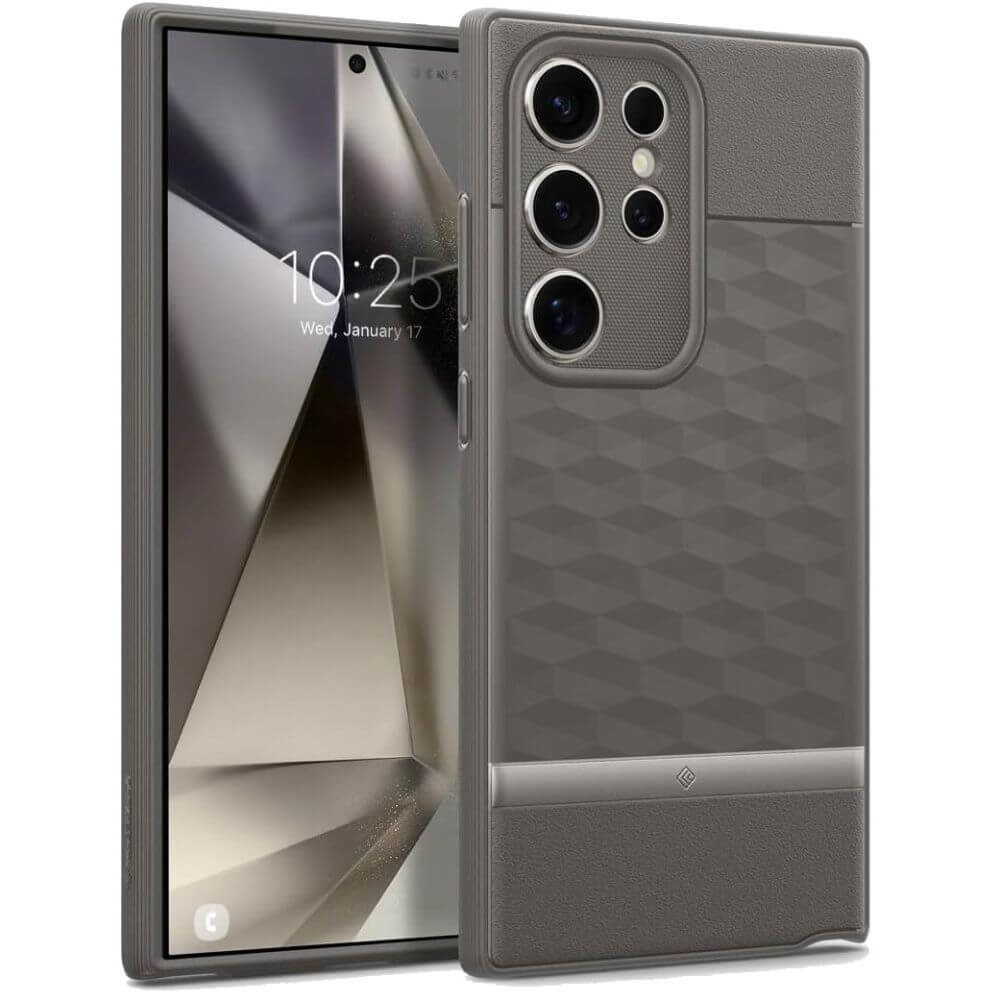 Противоударен Калъф за Samsung S24 Ultra, Spigen Caseology Parallax, Сив