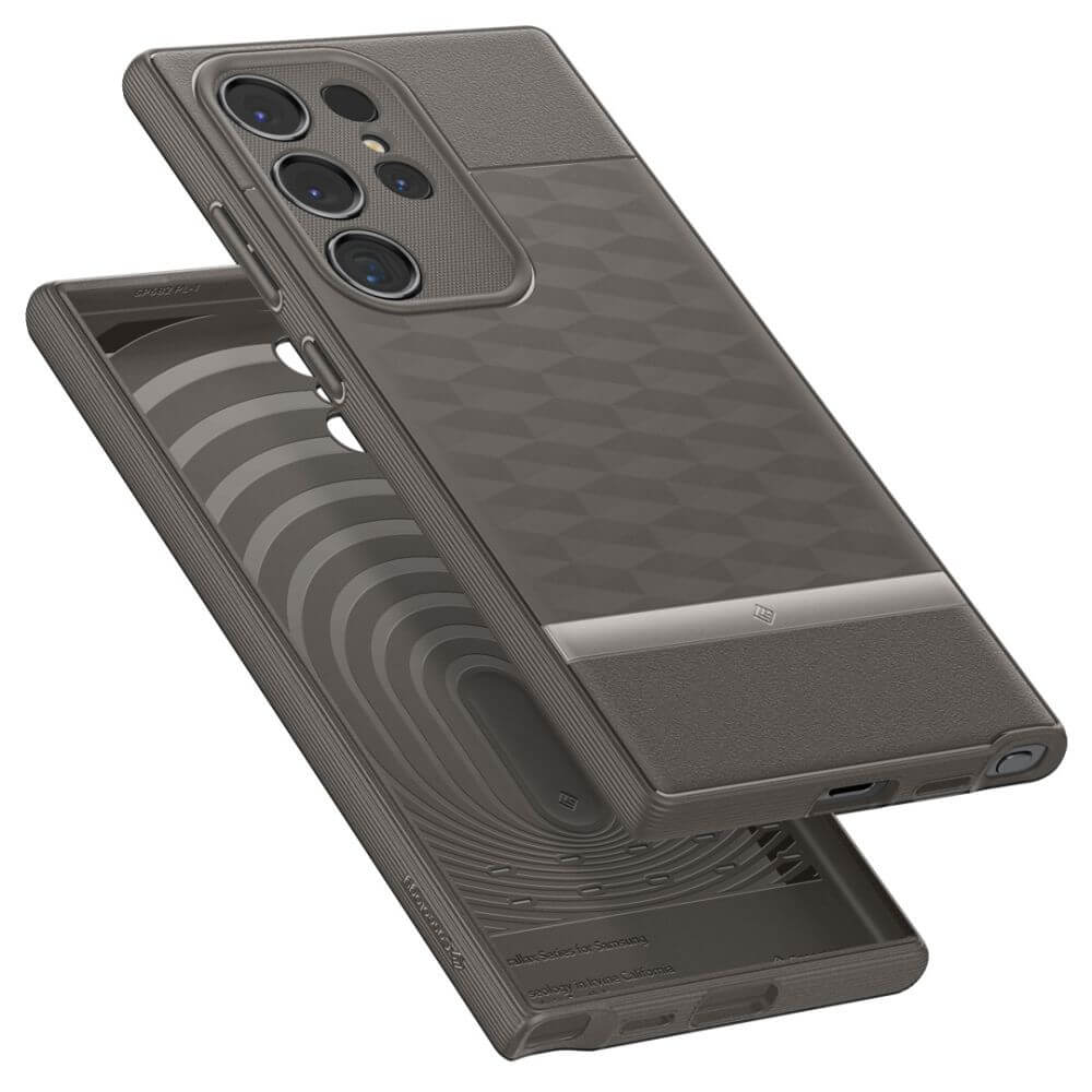 Противоударен Калъф за Samsung S24 Ultra, Spigen Caseology Parallax, Сив (5)