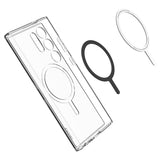 Magsafe Противоударен Калъф за Samsung S24 Ultra, Spigen Ultra Hybrid Case, Бял (3)