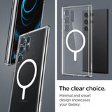 Magsafe Противоударен Калъф за Samsung S24 Ultra, Spigen Ultra Hybrid Case, Бял (7)