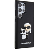 Луксозен Калъф за Samsung S24 Ultra, Karl Lagerfeld 3D Rubber Karl & Choupette Case, Черен (5)