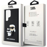 Луксозен Калъф за Samsung S24 Ultra, Karl Lagerfeld 3D Rubber Karl & Choupette Case, Черен (7)