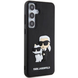 Луксозен Калъф за Samsung S24 Plus, Karl Lagerfeld 3D Rubber Karl & Choupette Case, Черен (5)