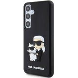 Луксозен Калъф за Samsung S24 Plus, Karl Lagerfeld 3D Rubber Karl & Choupette Case, Черен (6)