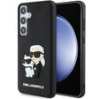 Луксозен Калъф за Samsung S24, Karl Lagerfeld 3D Rubber Karl & Choupette Case, Черен
