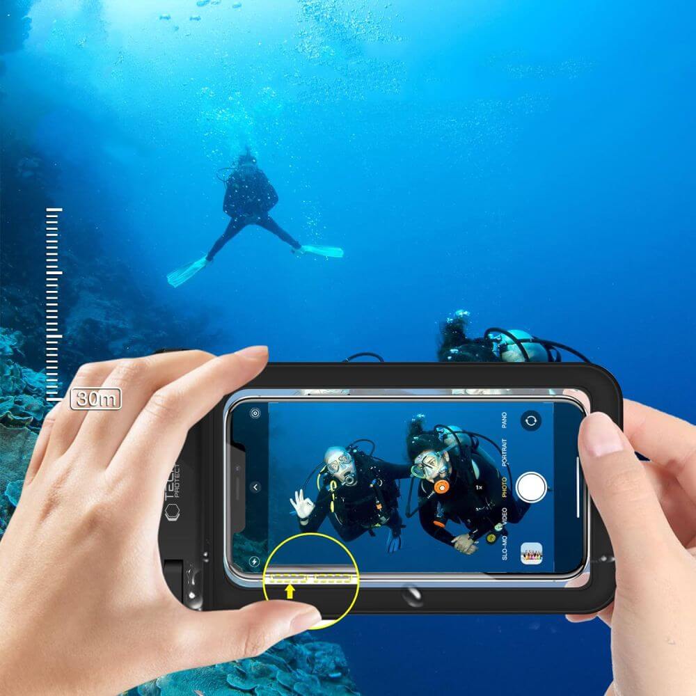 Универсален Водоустойчив Калъф, Tech-Protect Waterproof Case, Прозрачен (3)
