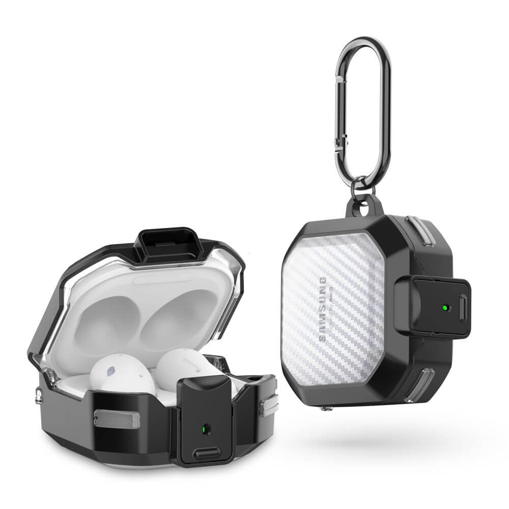 Калъф за Samsung Galaxy Buds 2/ Pro/ Live/ FE, Tech-Protect X-Carbo Case, Прозрачен