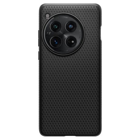 Противоударен Силиконов Калъф за Oneplus 12, Spigen Liquid Air Case, Черен (2)