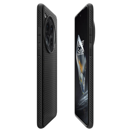 Противоударен Силиконов Калъф за Oneplus 12, Spigen Liquid Air Case, Черен (7)