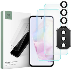 Стъклен Протектор за Екран и Камера 3бр. за Samsung A35, Tech-Protect Tempered Glass & Cam, Прозрачен