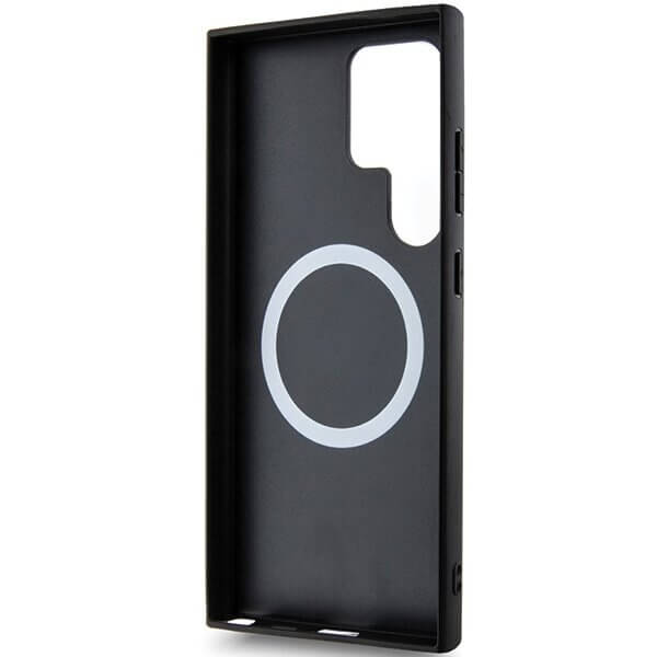 Magsafe Карбонов Калъф за Samsung S24 Ultra, BMW Tricolor Line Case, Черен (4)