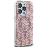 Magsafe Калъф за iPhone 15 Pro Max, Guess IML GCube Hard Case, Прозрачен (2)