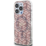 Magsafe Калъф за iPhone 15 Pro Max, Guess IML GCube Hard Case, Прозрачен (3)