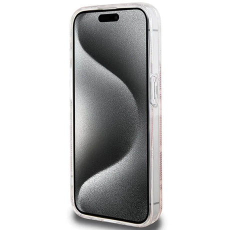 Magsafe Калъф за iPhone 15 Pro Max, Guess IML GCube Hard Case, Прозрачен (4)
