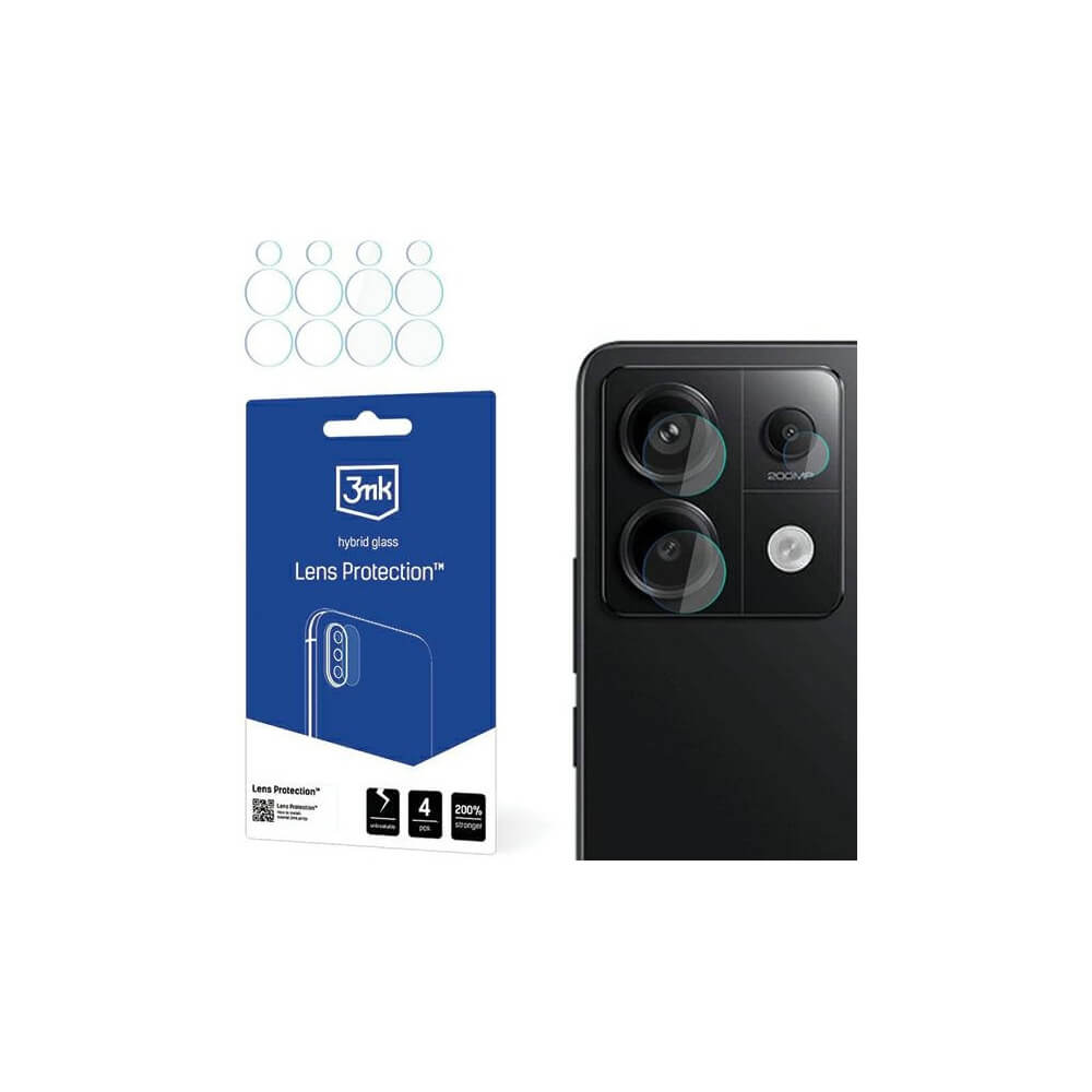 Протектор за Камера за Xiaomi Redmi Note 13 Pro 4G, 3MK Flexy Cam Lens Glass, Прозрачен