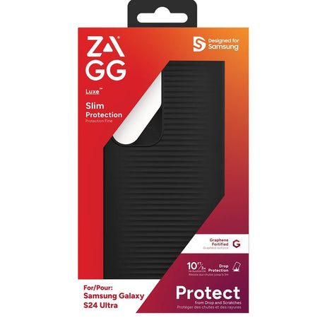 Противоударен Калъф за Samsung S24 Ultra, ZAGG Luxe Case, Черен (10)