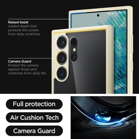 Противоударен Хибриден Калъф за Samsung S24 Ultra, Spigen Ultra Hybrid Case, Бежов (7)