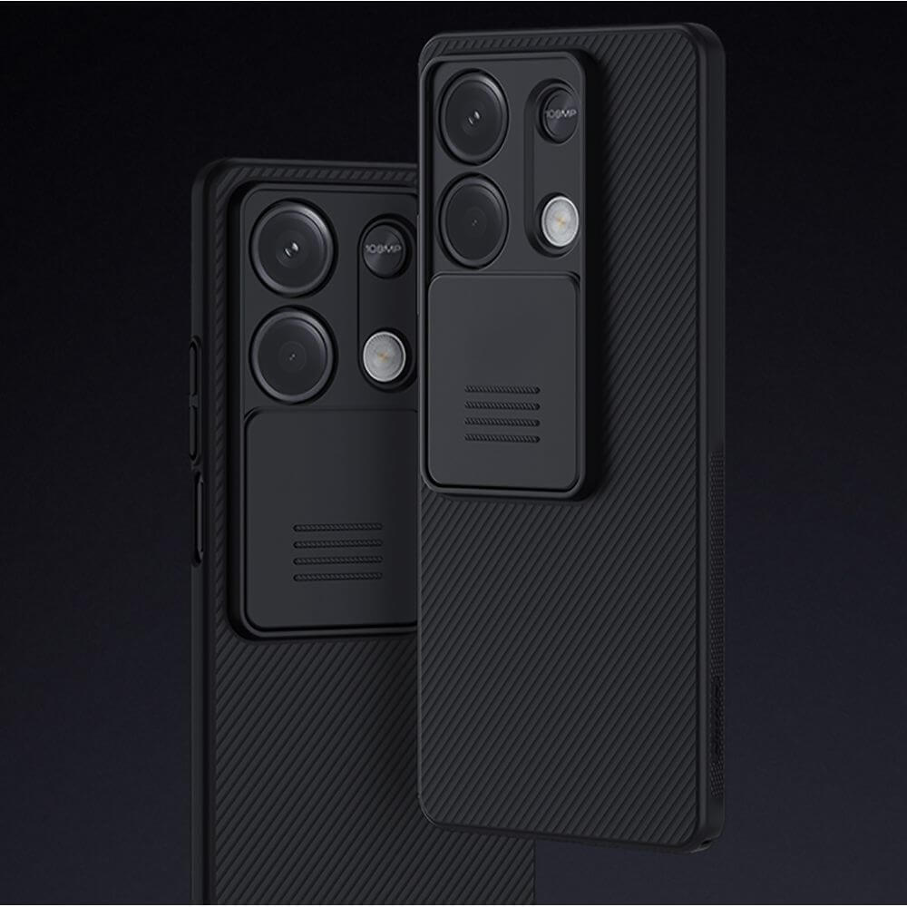 Калъф с Плъзгач за Камера за Xiaomi Redmi Note 13 5G, Nillkin CamShield Case, Черен (4)