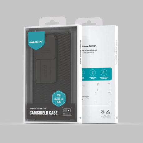 Калъф с Плъзгач за Камера за Xiaomi Redmi Note 13 5G, Nillkin CamShield Case, Черен (9)