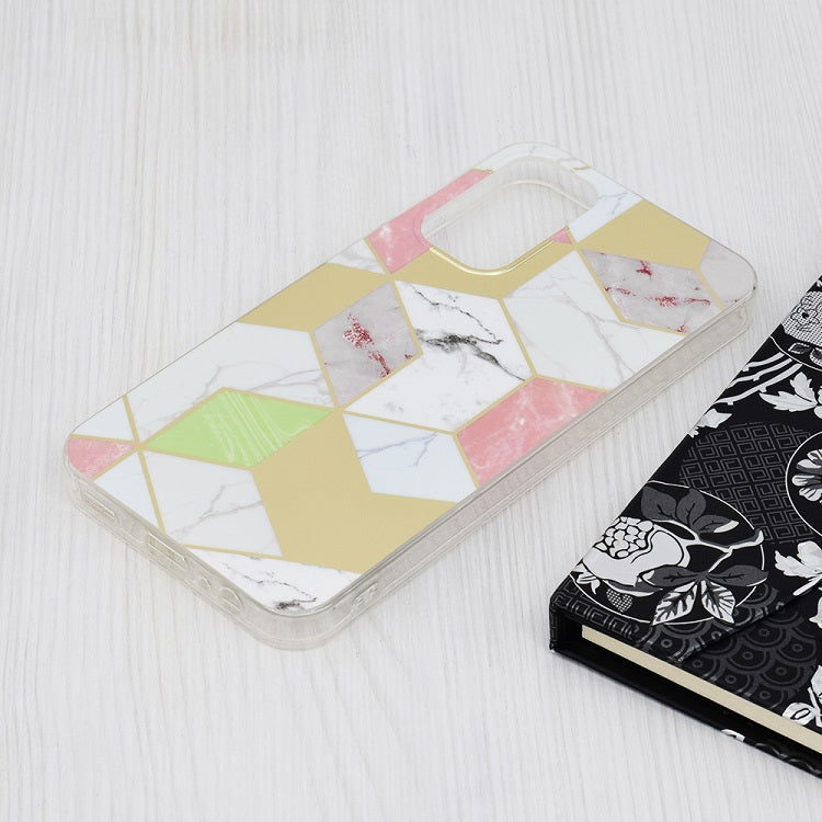 Дамски Калъф за Samsung A55, GKK Elegant Marble Case, Златист (4)