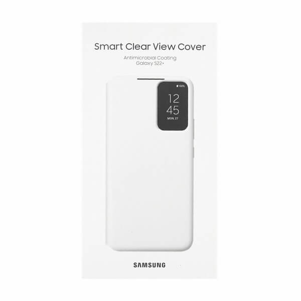 Оригинален Активен Калъф за Samsung S22 Plus Clear View Cover Book Case EF-ZS906CWEGEE, Бял (6)