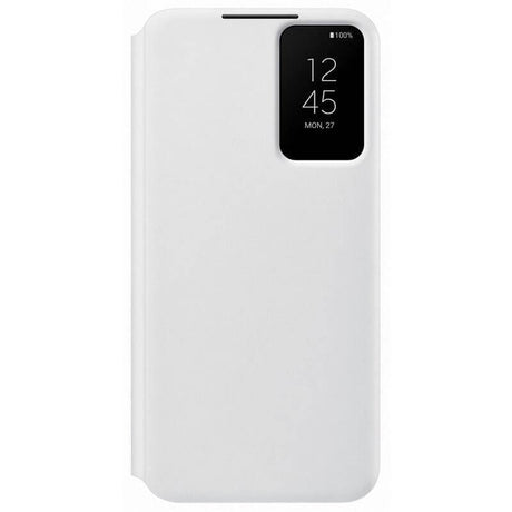 Оригинален Активен Калъф за Samsung S22 Plus Clear View Cover Book Case EF-ZS906CWEGEE, Бял