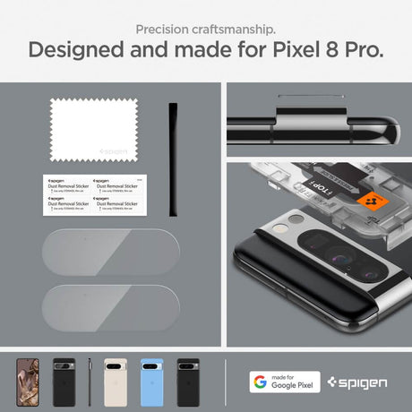 Протектор за Камерата на Google Pixel 8 Pro, Spigen EZ Fit Cam Glass 2бр., Прозрачен (8)