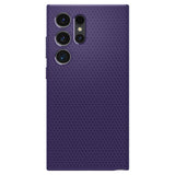 Противоударен Силиконов Калъф за Samsung S24 Ultra, Spigen Liquid Air Case, Тъмно Лилав (2)