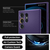 Противоударен Силиконов Калъф за Samsung S24 Ultra, Spigen Liquid Air Case, Тъмно Лилав (8)