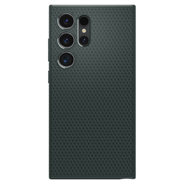 Противоударен Силиконов Калъф за Samsung S24 Ultra, Spigen Liquid Air Case, Зелен (2)