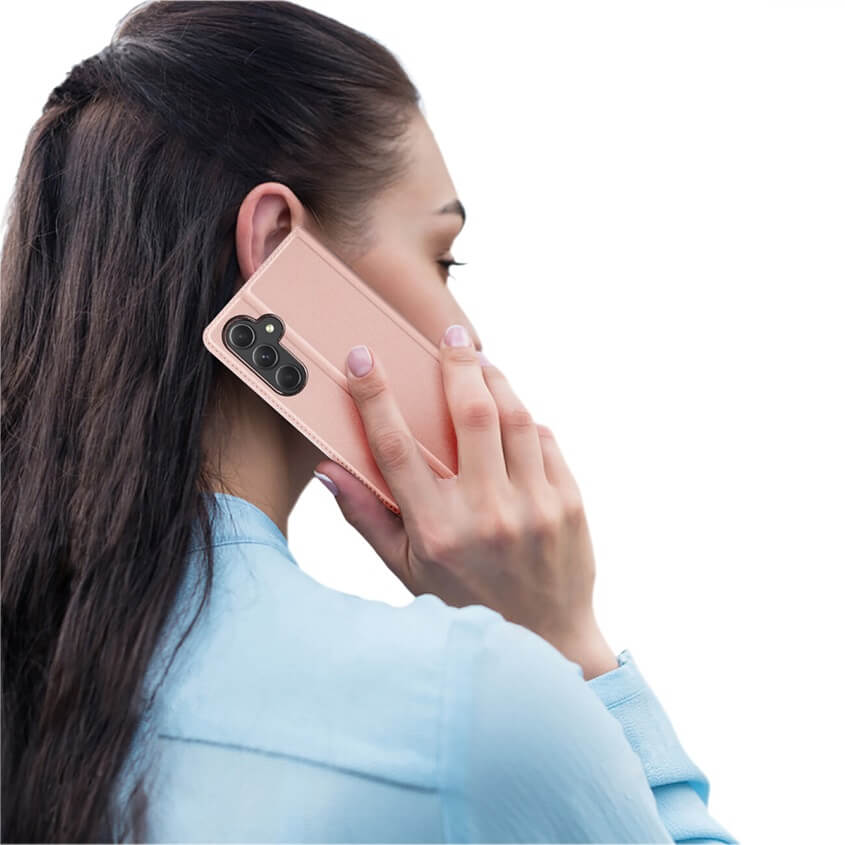 Кожен Калъф за Samsung A35, Dux Ducis Skin Pro Book Case, Розов (7)