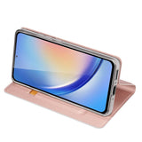 Кожен Калъф за Samsung A35, Dux Ducis Skin Pro Book Case, Розов (4)