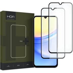 Стъклен Протектор за Samsung A25, Hofi Glass, Черен (2бр.), Прозрачен