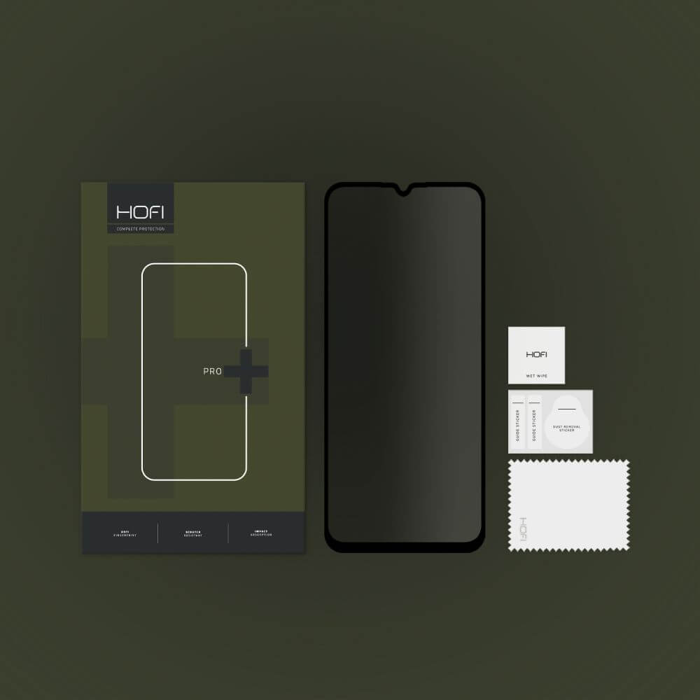 Затъмняващ Протектор за Samsung A25, Hofi Anty-Spy Glass, Черен (6)