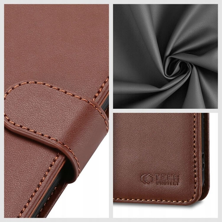 Кожен Калъф с Джобове за Samsung A25, Tech-Protect Wallet Book Case, Черен (4)