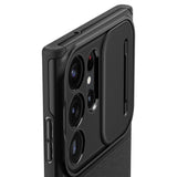 Калъф с Камерен Предпазител за Samsung S24 Ultra, Spigen Optik Armor Case, Черен (6)