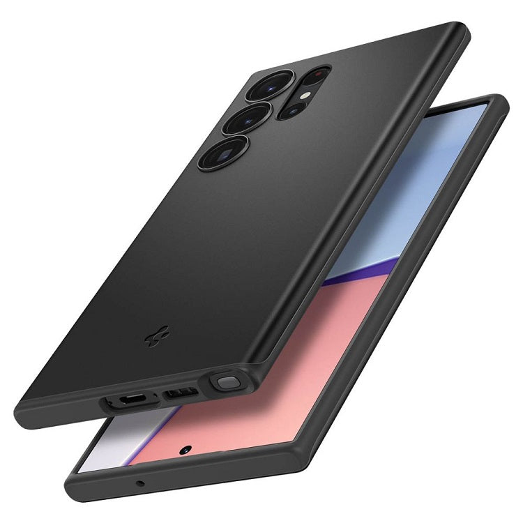 Противоударен Калъф за Samsung S24 Ultra, Spigen Thin Fit Case, Черен (5)