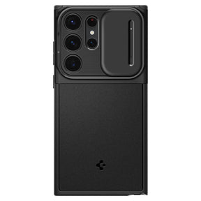 Калъф с Камерен Предпазител за Samsung S24 Ultra, Spigen Optik Armor Case, Черен