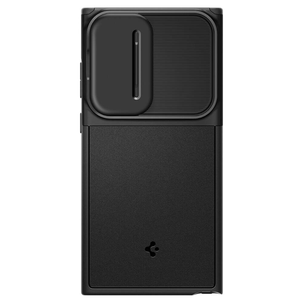 Калъф с Камерен Предпазител за Samsung S24 Ultra, Spigen Optik Armor Case, Черен (3)