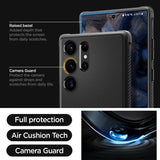 Противоударен Силиконов Калъф за Samsung S24 Ultra, Spigen Rugged Armor Case, Черен (10)