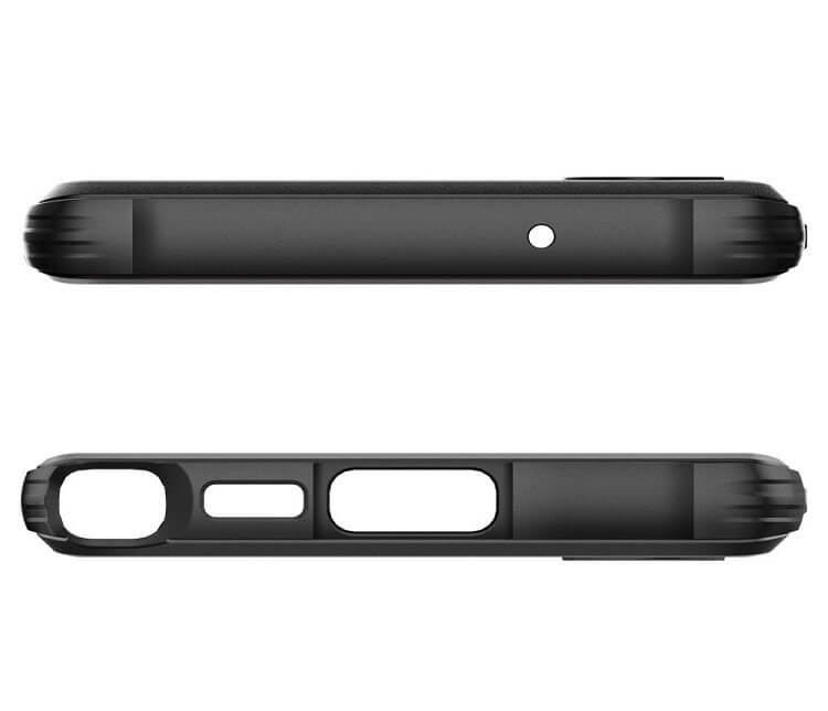 Противоударен Силиконов Калъф за Samsung S24 Ultra, Spigen Rugged Armor Case, Черен (4)