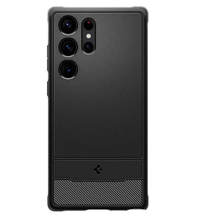 Противоударен Силиконов Калъф за Samsung S24 Ultra, Spigen Rugged Armor Case, Черен
