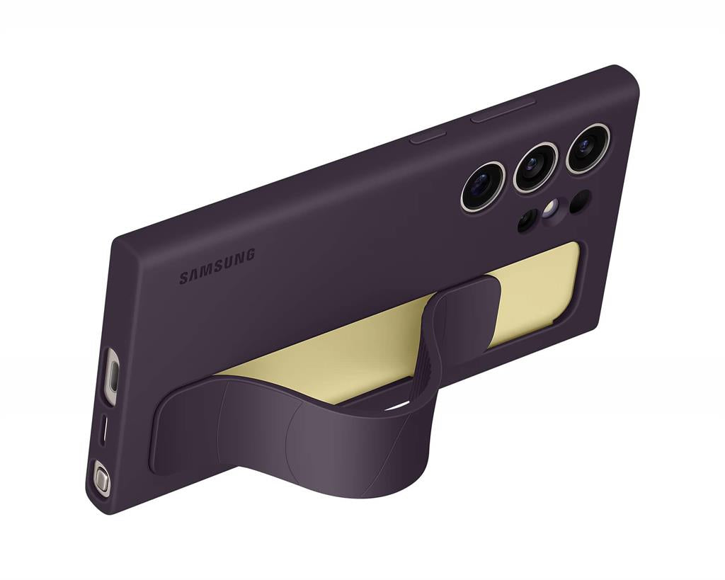Оригинален Калъф с Държач за Samsung S24 Ultra, Standing Grip Case EF-GS928CEEGWW, Тъмно Лилав (4)